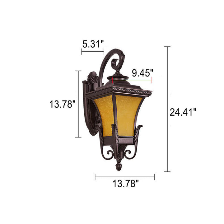 Europeisk stil Retro Aluminium Vanntett Utendørs 1-Lys Vegg Sconce Lampe | Luvikno