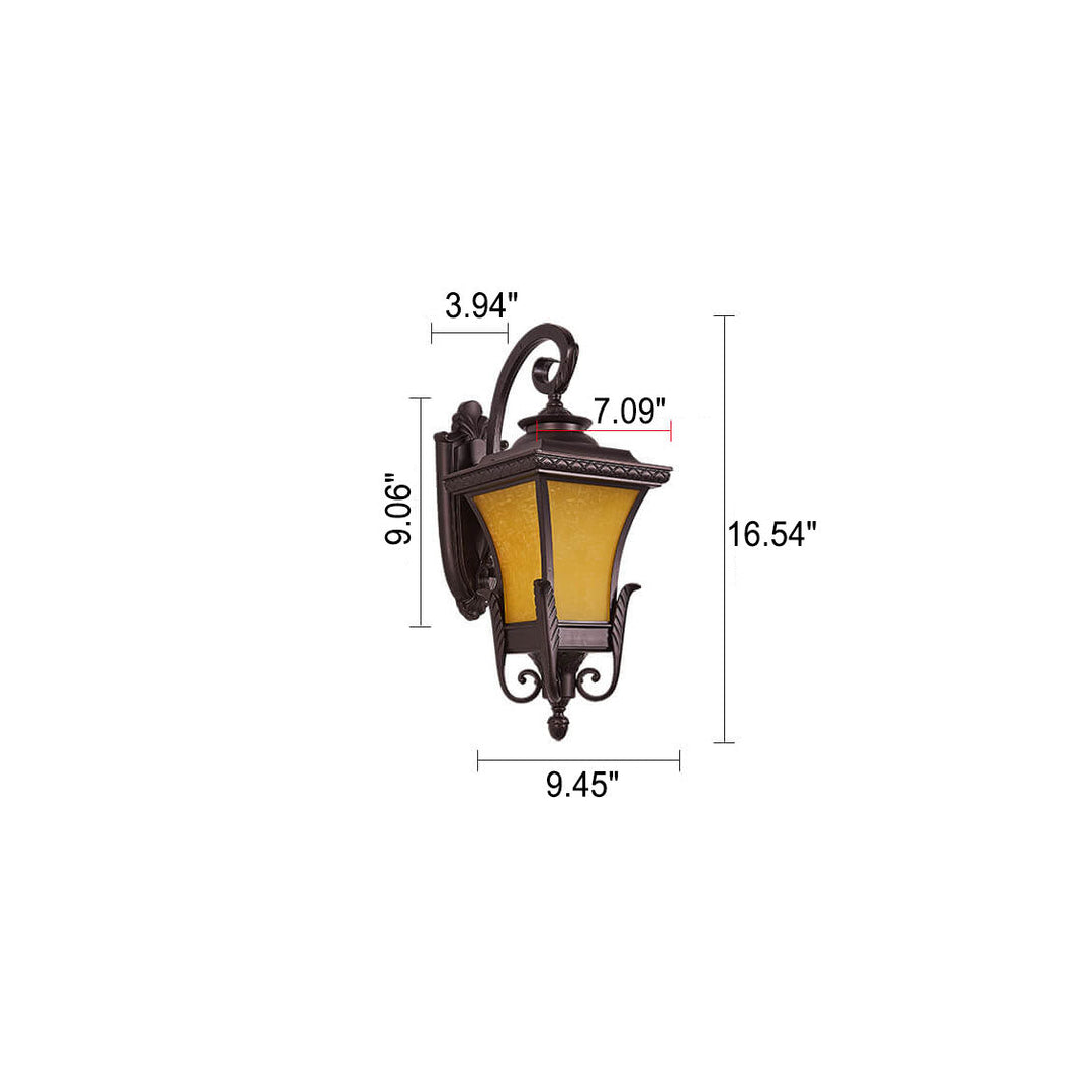 Europeisk stil Retro Aluminium Vanntett Utendørs 1-Lys Vegg Sconce Lampe | Luvikno
