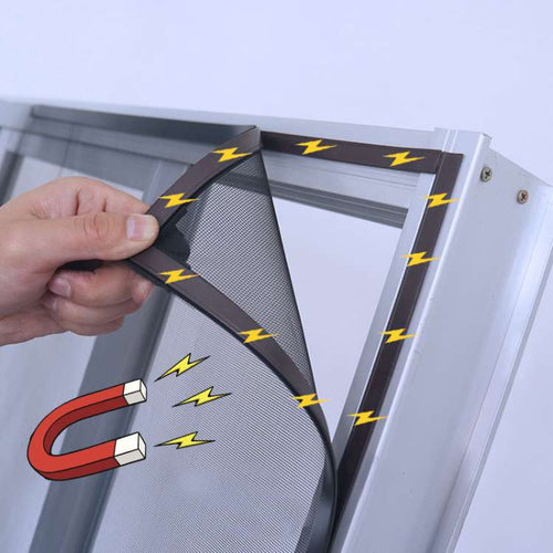 Luvikno | Magnetisk Myggnett for Vinduer - Usynlig Mesh Insekt Skjerm for Hjemmebeskyttelse & Insektforebygging