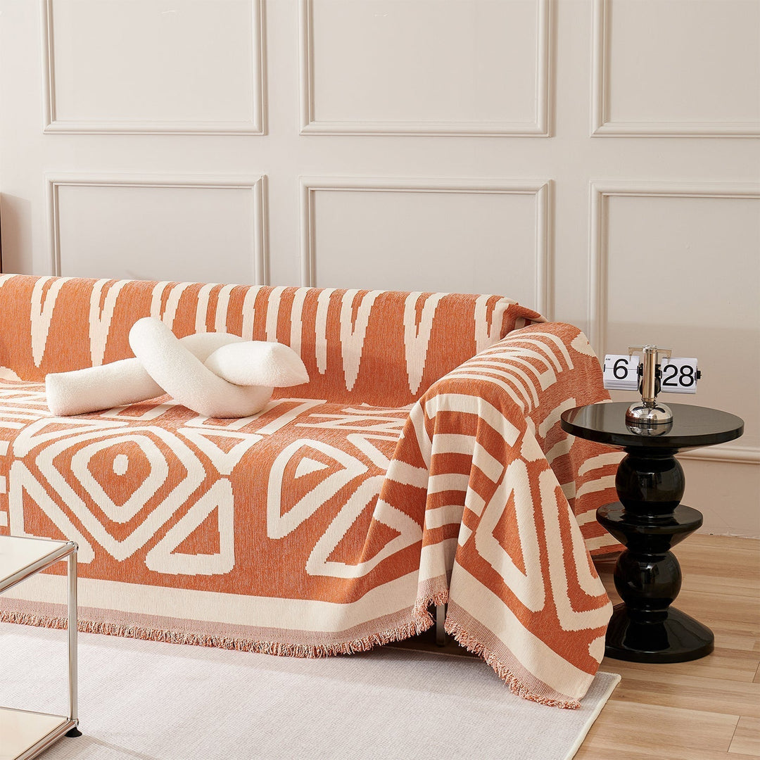 Geometrisk Boho Stil Sofa Trekk - Moderne, Stilig & Holdbar Sofa Beskyttelse | Luvikno