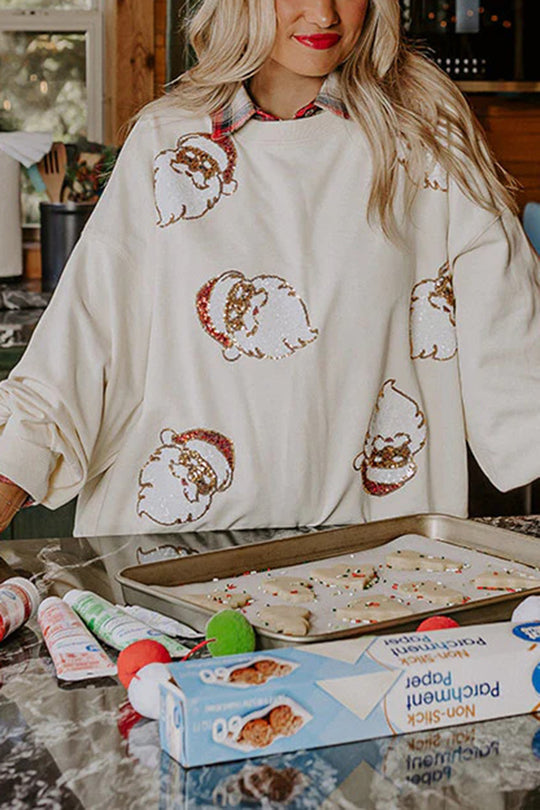 Luvik | Joulupukki Paljetti Rentoa Hihattomaa Collegepaitaa