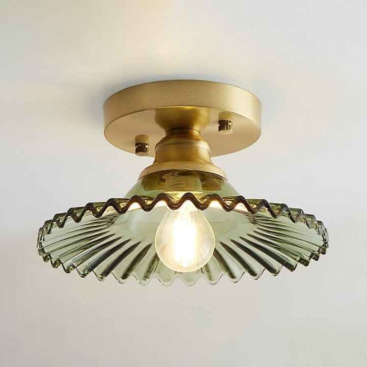 Taklampe Vintage Glass Flushmount Fixture Luvikno