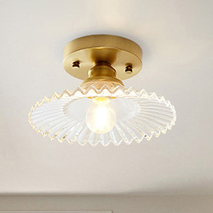 Taklampe Vintage Glass Flushmount Fixture Luvikno