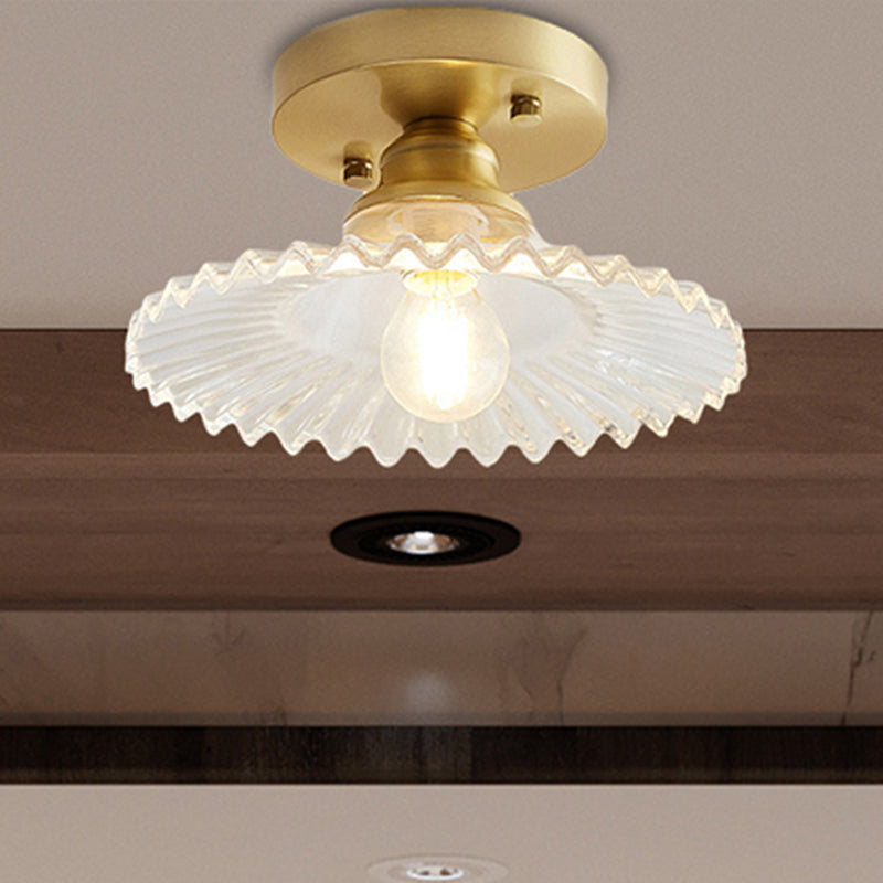 Taklampe Vintage Glass Flushmount Fixture Luvikno