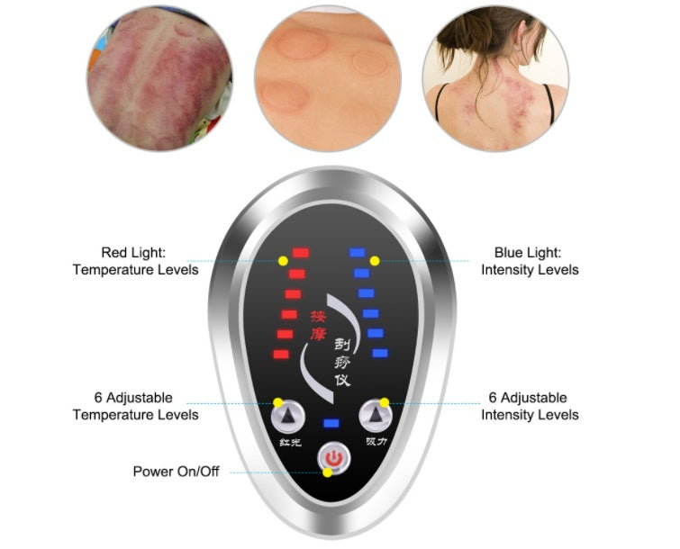 Trådløs Gua Sha Vakuum Suge Massasje, Negativt Trykk Magnetterapi. | Luvikno