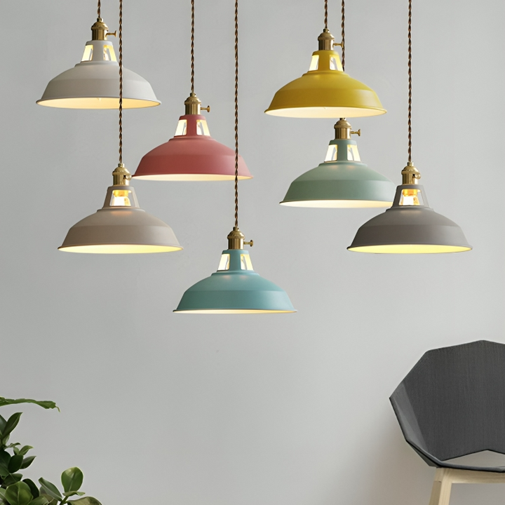 Pendellampe Vintage Industriell Metall Taklampe Luvikno