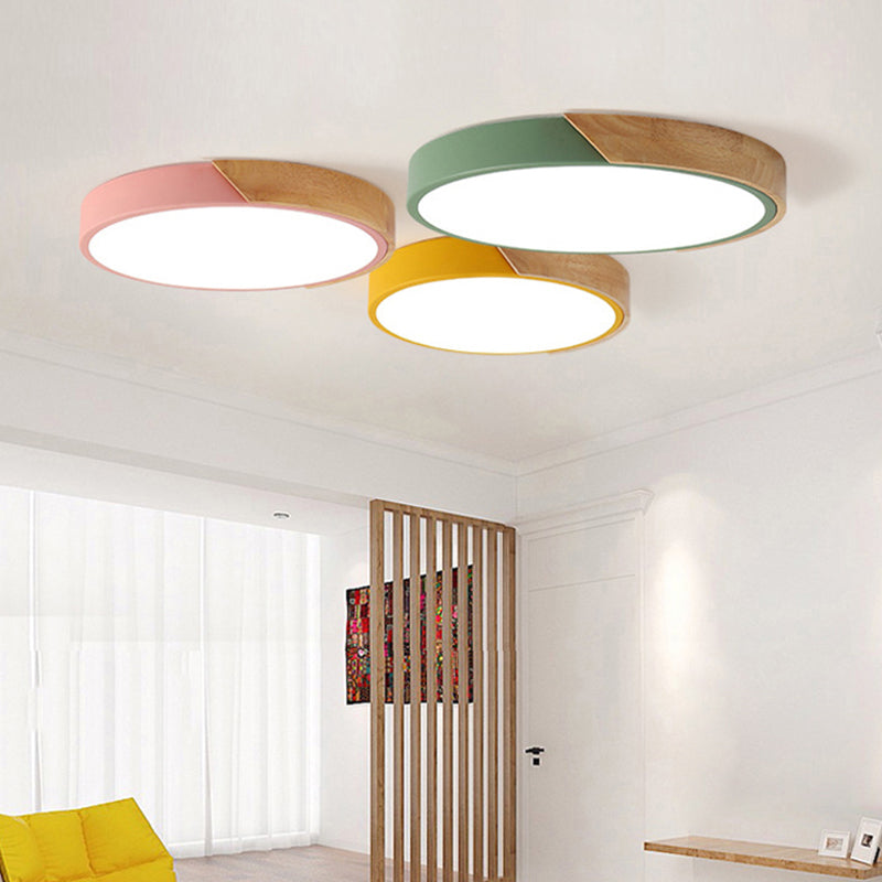 Moderne LED Taklampe for Soverom - Energisparende Akryl og Metall Innfelt Lys, Ulike Farger | Luvikno