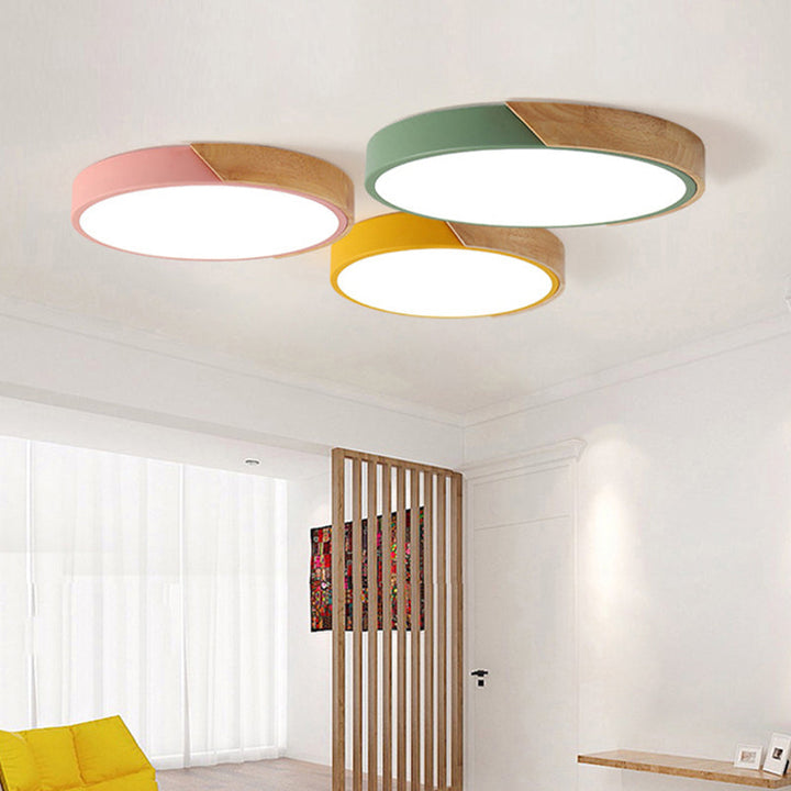 Moderne LED Taklampe for Soverom - Energisparende Akryl og Metall Innfelt Lys, Ulike Farger | Luvikno