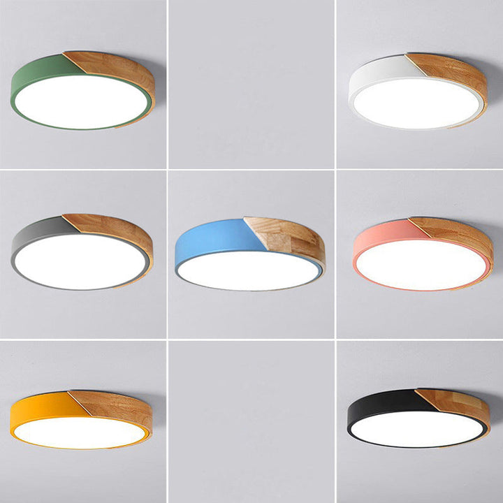 Moderne LED Taklampe for Soverom - Energisparende Akryl og Metall Innfelt Lys, Ulike Farger | Luvikno