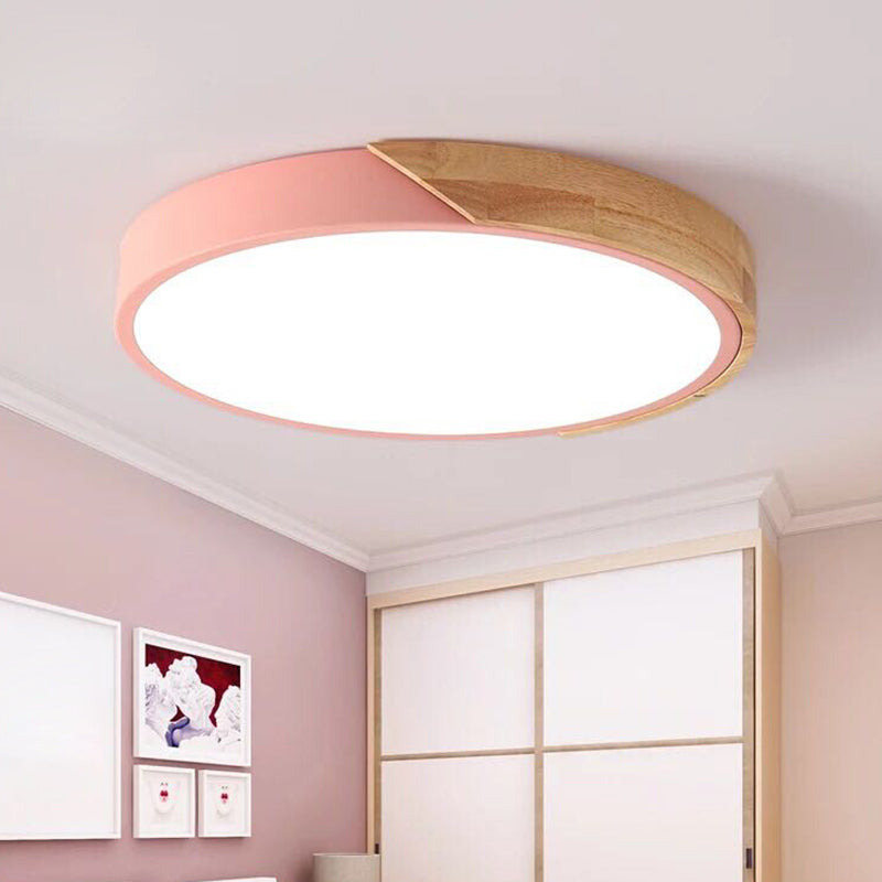 Moderne LED Taklampe for Soverom - Energisparende Akryl og Metall Innfelt Lys, Ulike Farger | Luvikno