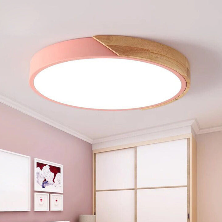 Moderne LED Taklampe for Soverom - Energisparende Akryl og Metall Innfelt Lys, Ulike Farger | Luvikno