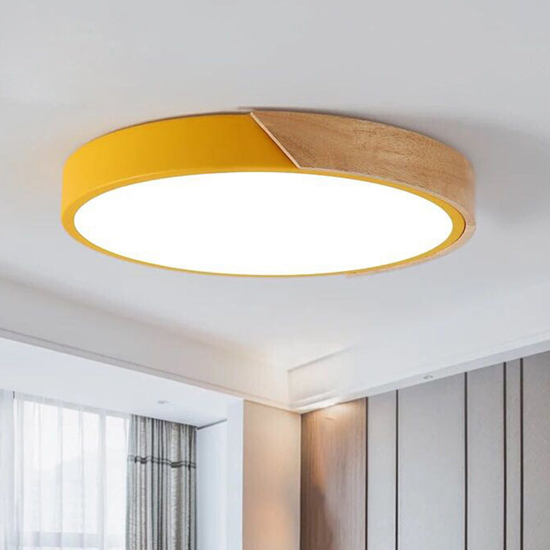 Moderne LED Taklampe for Soverom - Energisparende Akryl og Metall Innfelt Lys, Ulike Farger | Luvikno
