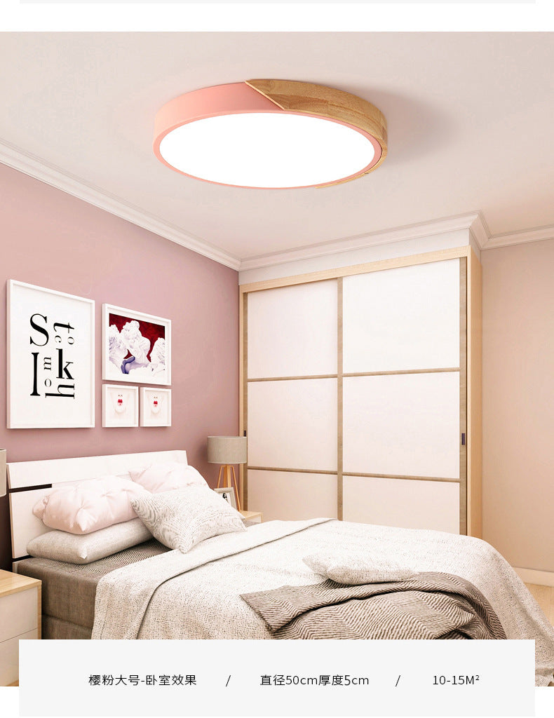 Moderne LED Taklampe for Soverom - Energisparende Akryl og Metall Innfelt Lys, Ulike Farger | Luvikno