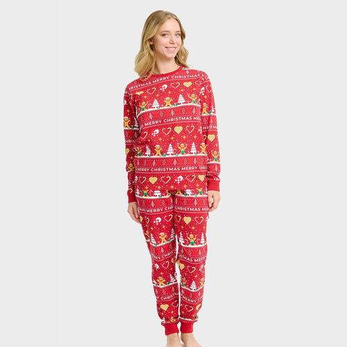 Luvik | julekaker julepyjamas rød - Kvinner