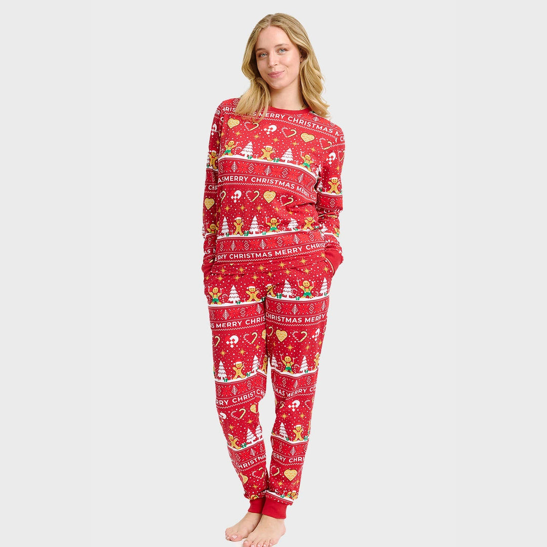 Luvik | julekaker julepyjamas rød - Kvinner