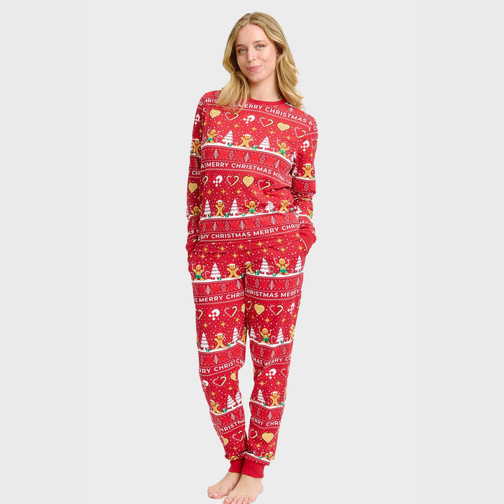 Luvik | julekaker julepyjamas rød - Kvinner