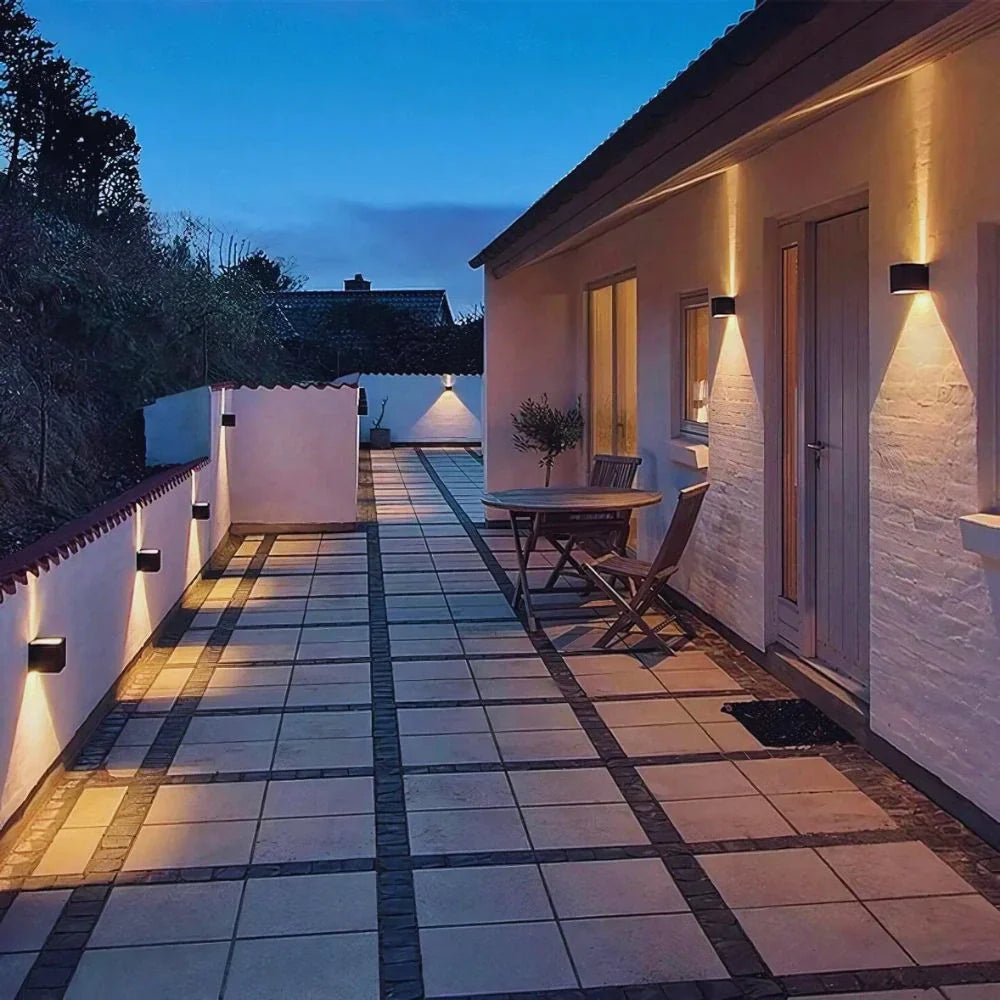 Moderne svart aluminium vegglampe Luvikno
