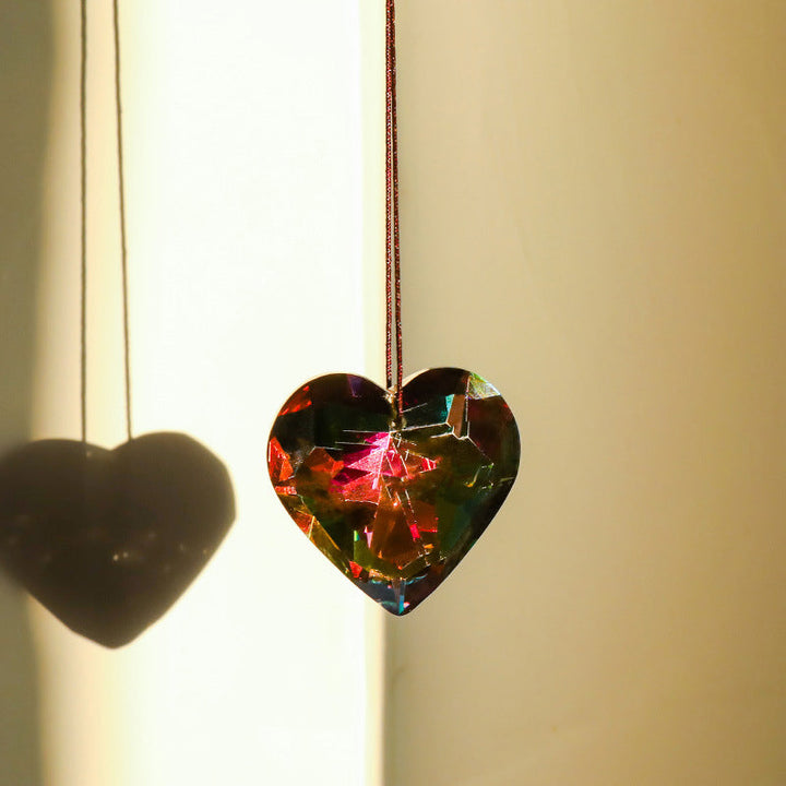 Hengende Hjerte Suncatcher Prisme Håndverk | Luvikno