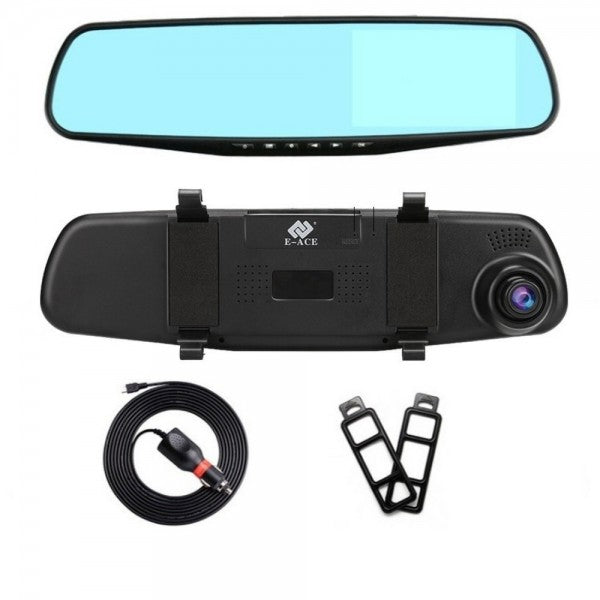 SafeMirror HD Speil med Dashcam – 1080p, Bevegelsesdeteksjon & Bredvinkel | Luvikno