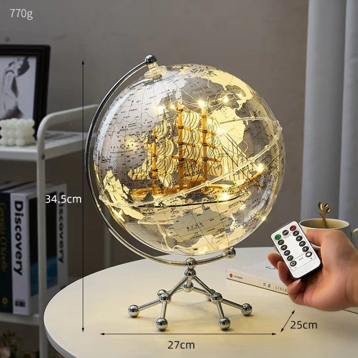 Golden Sail Verdenskart Dekor LED Lys | Luvikno