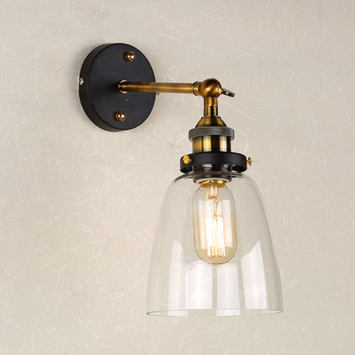 Oval Vanity Vegglamper Retro Industriell Stil Glass Enkelt Vanity Lys | Luvikno