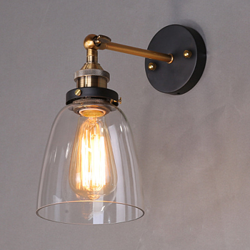 Oval Vanity Vegglamper Retro Industriell Stil Glass Enkelt Vanity Lys | Luvikno