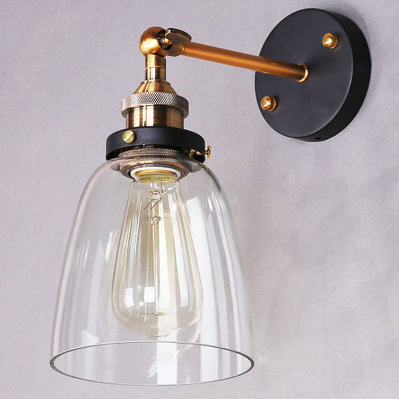 Oval Vanity Vegglamper Retro Industriell Stil Glass Enkelt Vanity Lys | Luvikno
