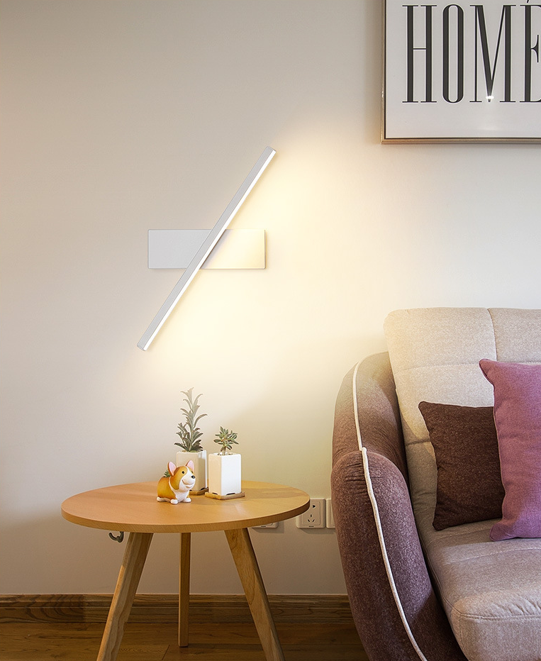 Regulær moderne vegglampe LED metall nattbordlamper med roterbart hode | Luvikno