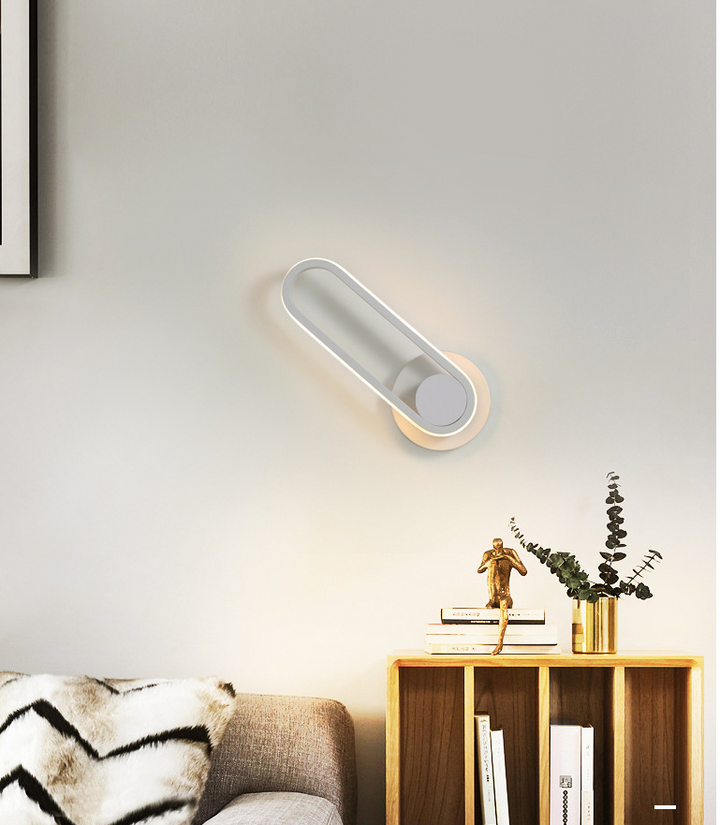 Regulær moderne vegglampe LED metall nattbordlamper med roterbart hode | Luvikno