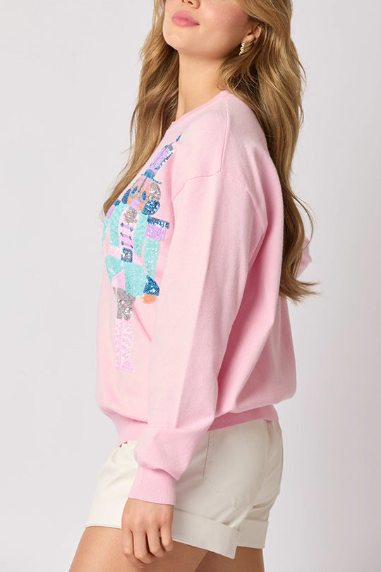 Luvik | JuleSoldat Glitrende Mote Løs Sweatshirt