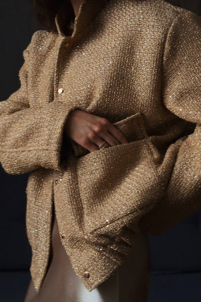 Luvik | Stand-up collar pocket jacket