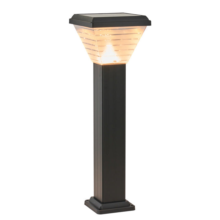 Moderne Minimalistisk Firkantet Sylinder Solvannett ABS PC LED Utendørs Lys For Hage | Luvikno
