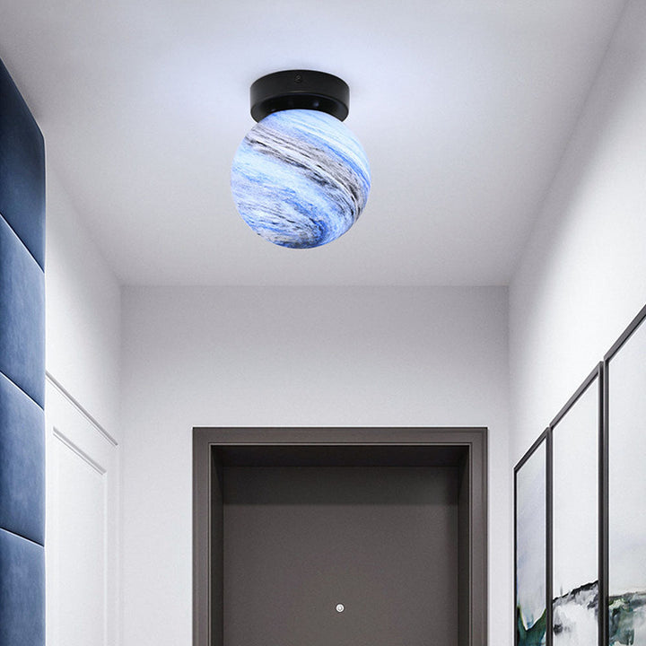 Glass Ceiling Light Modern Globe Fixture Luvikno
