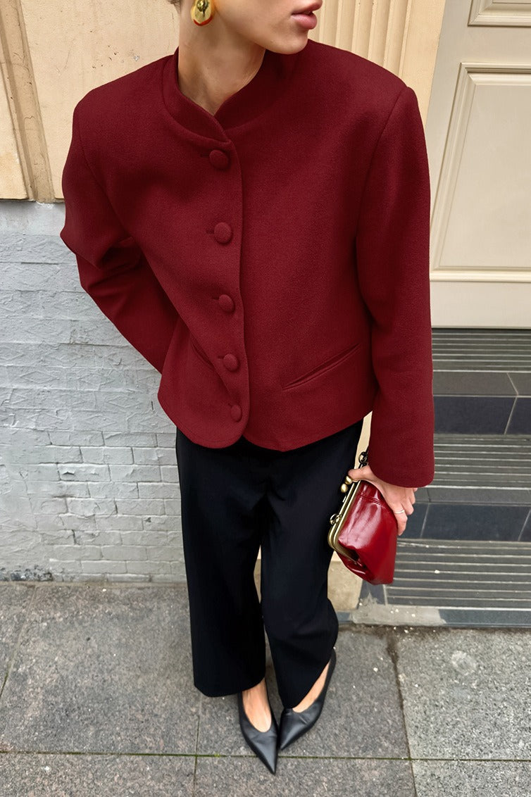 Luvik | Rød Ull Blazer