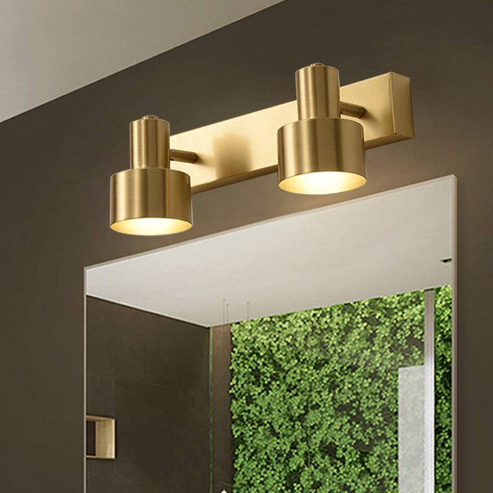 Metal Messing Vegg Vanity Lys Sylinder 1/2/3-Glødelampe LED Tradisjonell Sconce Lysarmatur for Bad | Luvikno