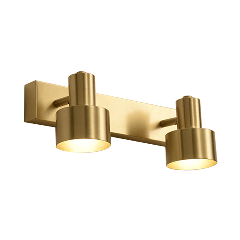 Metal Messing Vegg Vanity Lys Sylinder 1/2/3-Glødelampe LED Tradisjonell Sconce Lysarmatur for Bad | Luvikno