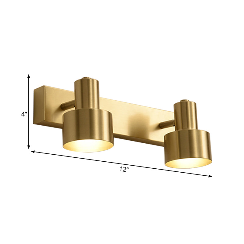 Metal Messing Vegg Vanity Lys Sylinder 1/2/3-Glødelampe LED Tradisjonell Sconce Lysarmatur for Bad | Luvikno