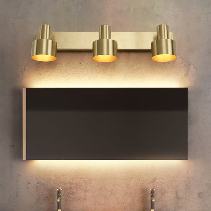 Metal Messing Vegg Vanity Lys Sylinder 1/2/3-Glødelampe LED Tradisjonell Sconce Lysarmatur for Bad | Luvikno