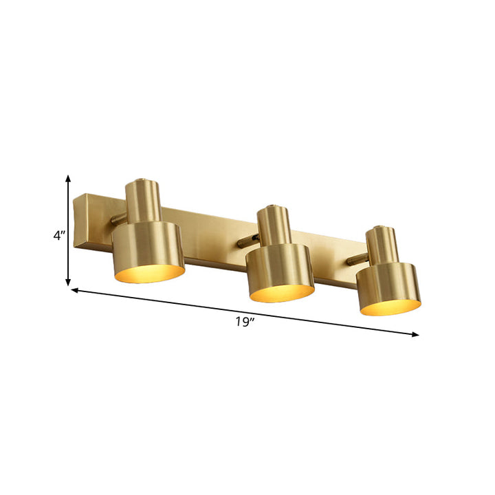 Metal Messing Vegg Vanity Lys Sylinder 1/2/3-Glødelampe LED Tradisjonell Sconce Lysarmatur for Bad | Luvikno
