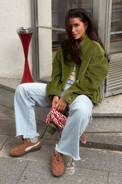 Luvik | Samettinen Baseball-tyylinen Takki