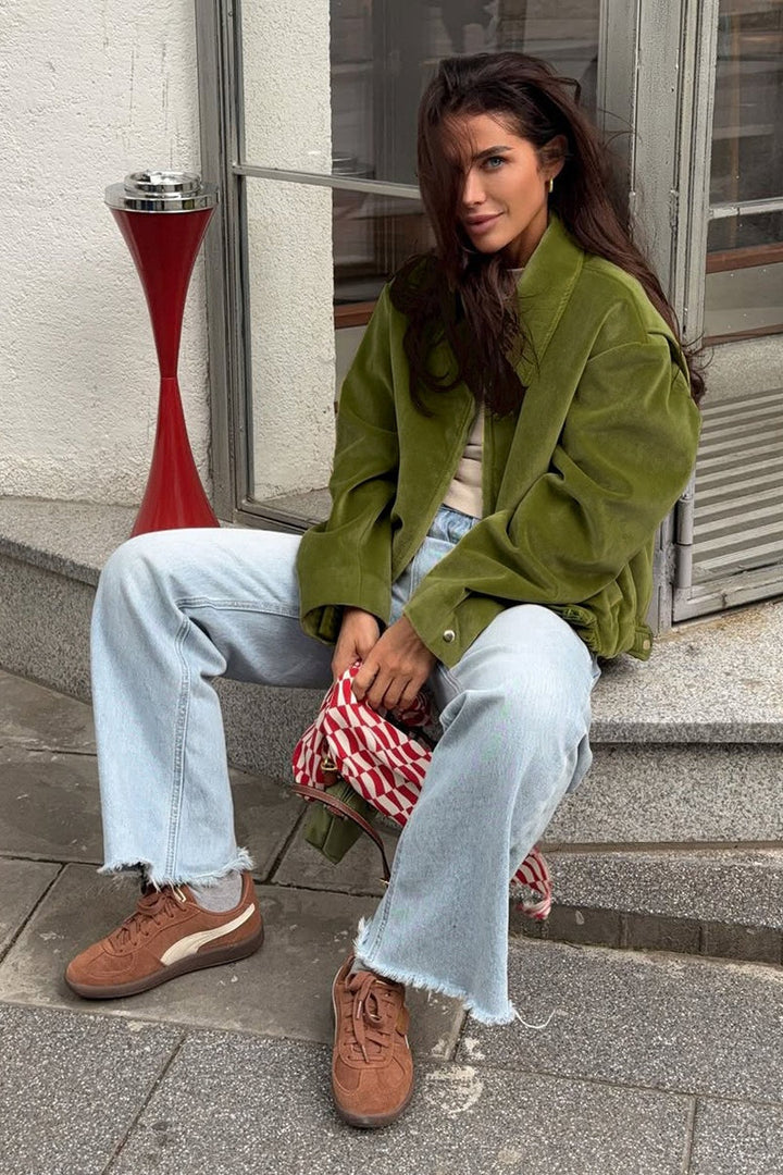 Luvik | Sammet Baseball-stil Jakke