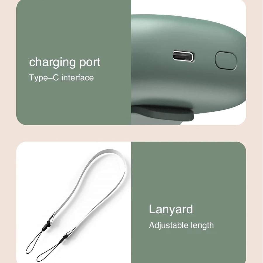 Bærbar USB-oppladbar hengende hals mini-vifte | Luvikno
