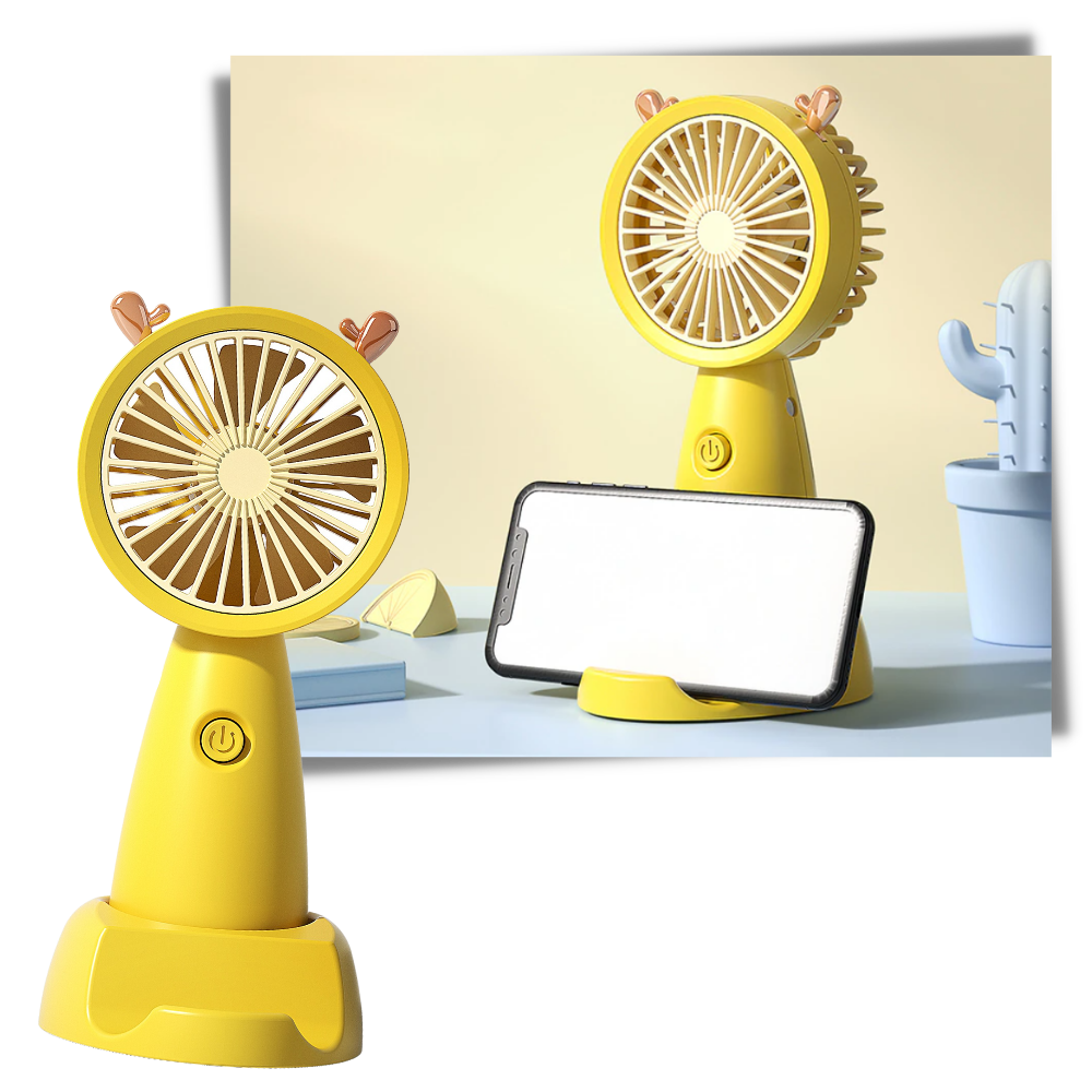 Mini USB-vifte med telefonholder | Luvikno