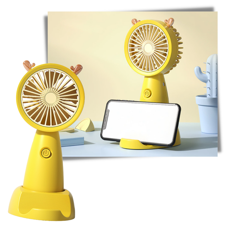 Mini USB-vifte med telefonholder | Luvikno