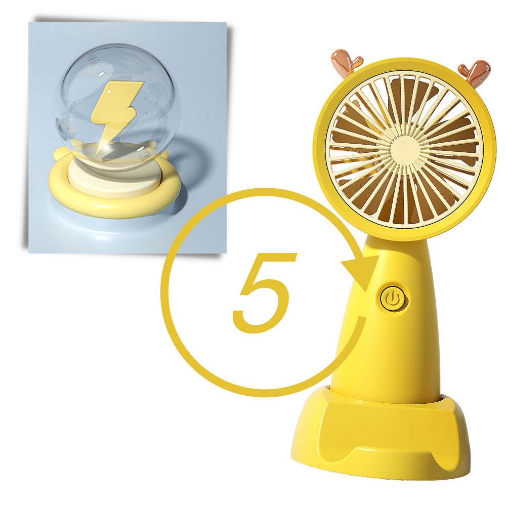 Mini USB-vifte med telefonholder | Luvikno