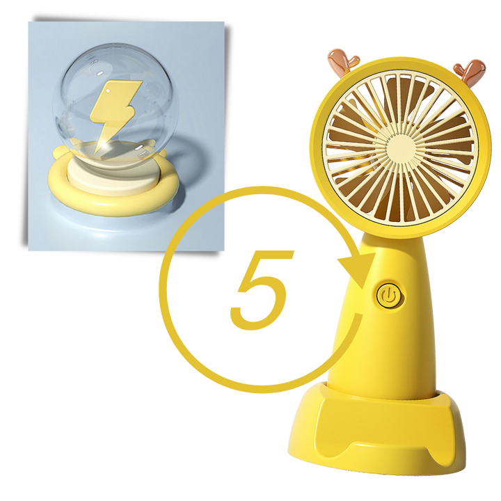 Mini USB-vifte med telefonholder | Luvikno