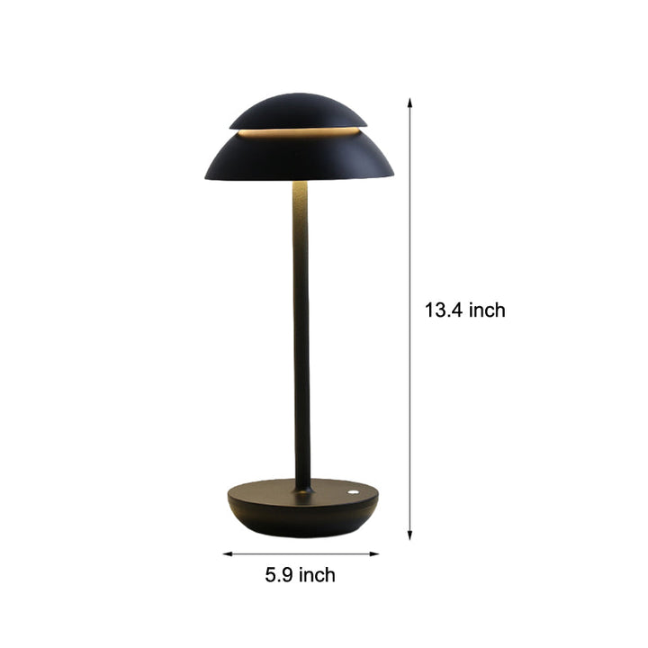 Luvikno | Aurelia Noire - Oppladbar trådløs bordlampe med innebygd LED-belysning og batteri