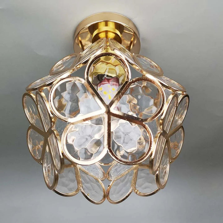 Kunstnerisk Glass Ceiling Lamp med Blomsterdesign - FlowerHall | Luvikno