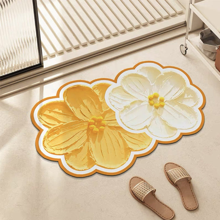 Blomstrete Baderomsgulvmatte | Luvikno