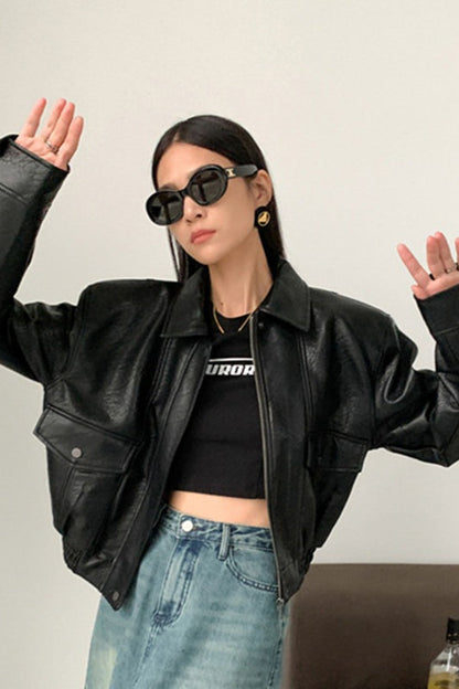 Luvik | PU Nahkakangas Kaulustakki